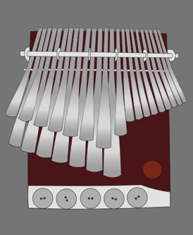 Mbira dzavadzimu A# / Bb Magaya tuning by John Kunaka Paul Berliner's Mbira